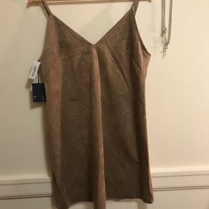 Brown Tan suede dress from Aritzia NWT